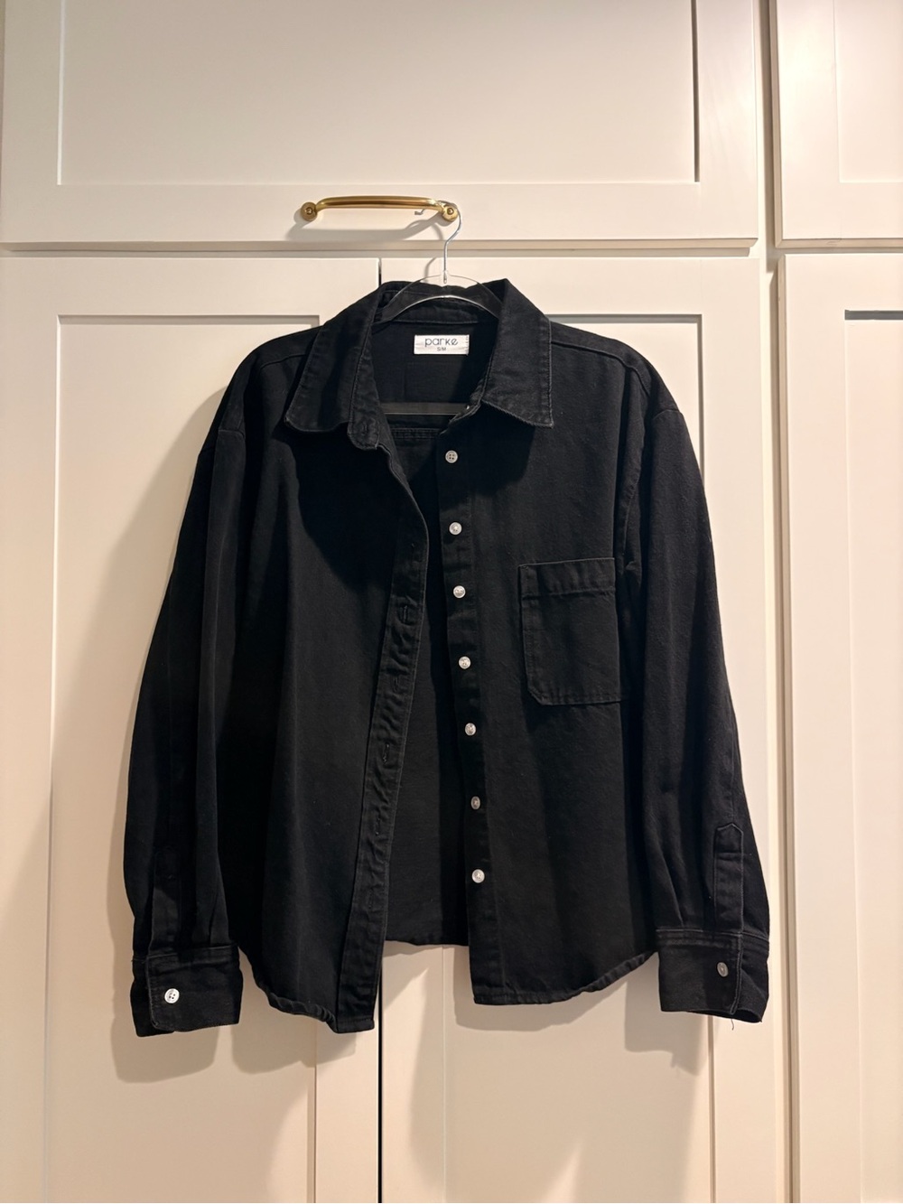Parke Black Denim Jacket - Classic Relaxed Jean Shirt
